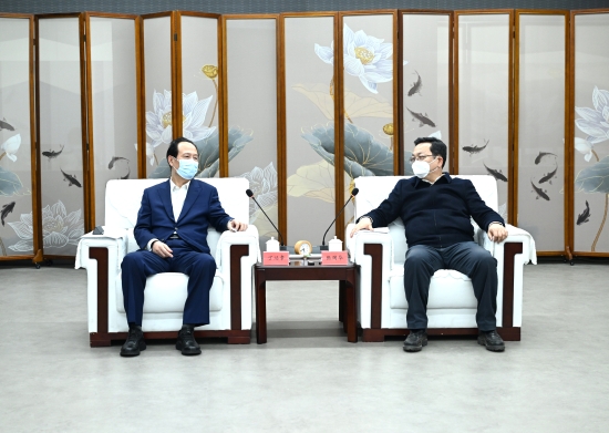 丁焰章與雄安新區(qū)黨工委書記、管委會主任張國華會談